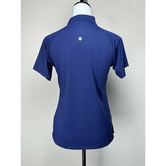 Women’s Size Small Golf Shirt 1/4 Zip Short Sleeve Navy Blue NWT Tennis - Picture 6 of 16